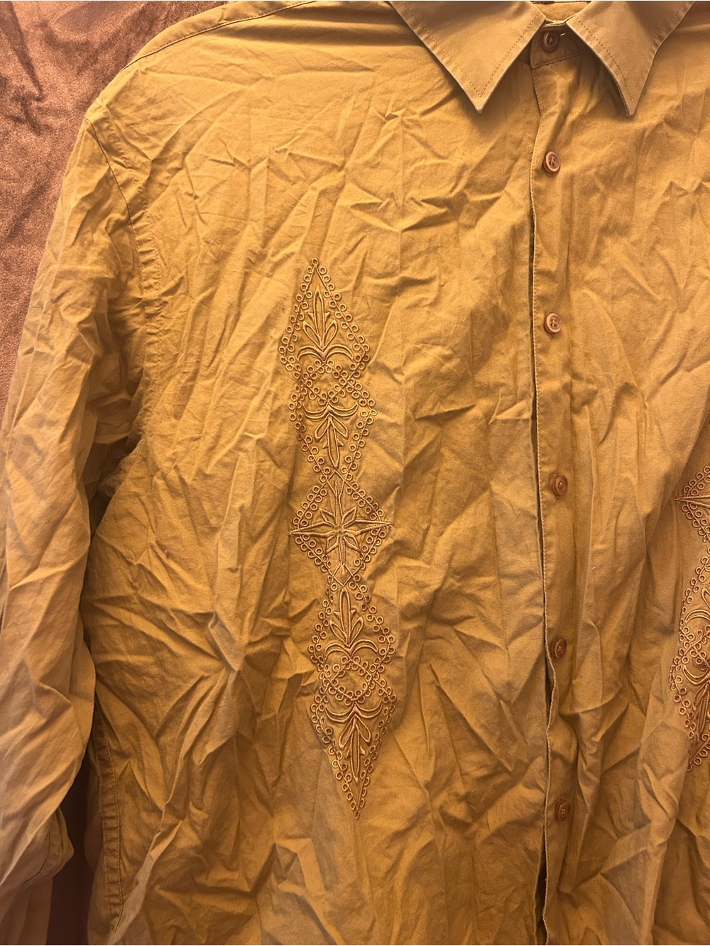 The Havanera Co Cotton Embroidered Button-Up Shirt